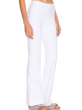 NWT Alo Yoga White Airbrush High-Waist Cinch Flare Leggings XS